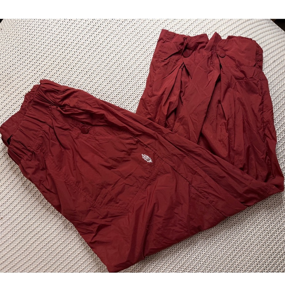 FP Movement Free People Way Home Joggers Brick Red Nylon Athletic Pants Medium